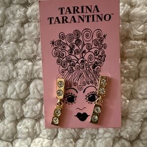Tarina Tarantino Gold Earrings with Silver Accents